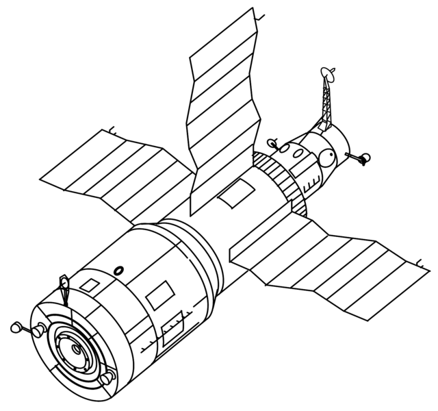 grafische Darstellung von Saljut 6 Grafik: NASA